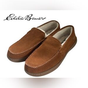 MEN’S SUEDE SLIPPERS EDDIE BAUER TAN